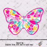 Load image into Gallery viewer, Bright Neon Butterfly Design