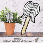 Load image into Gallery viewer, Angel Wings Garden Stake Design