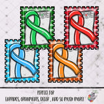 Load image into Gallery viewer, Awareness Ribbon Stamp Design Bundle 1