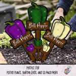 Load image into Gallery viewer, Bell Pepper Garden Stake Design Bundle
