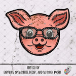 Load image into Gallery viewer, Polka Dot Glasses Pig Head Design