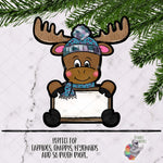 Load image into Gallery viewer, Blue Moose Sign Sublimation Design