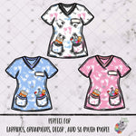 Load image into Gallery viewer, Pregnancy Scrub Top Design