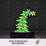 Load image into Gallery viewer, Blue and Purple Whimsical Christmas Tree Light Base Design