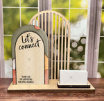 Load image into Gallery viewer, Boho Let's Connect Business Sign Design