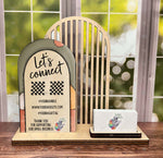 Load image into Gallery viewer, Boho Let's Connect Business Sign Design