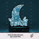Load image into Gallery viewer, Boho Moon and Gem Light Base Design