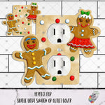 Load image into Gallery viewer, Boy and Girl Gingerbread Outlet Cover Design