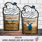 Load image into Gallery viewer, Dutch Windmill Coffee Cup with Whipped Cream Design