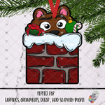 Load image into Gallery viewer, Christmas Bear in Chimney Design
