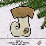 Load image into Gallery viewer, Burlap Elf Stocking Design