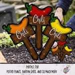 Load image into Gallery viewer, Chili Pepper Garden Stake Design Bundle