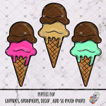 Load image into Gallery viewer, Chocolate Ice Cream Cone Design Bundle