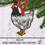 Load image into Gallery viewer, Christmas Chicken with Sant Hat Design