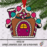 Load image into Gallery viewer, Crocheted Gumdrop Gingerbread House Design