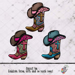 Load image into Gallery viewer, Cross Cowboy Boot with Hat Design Bundle