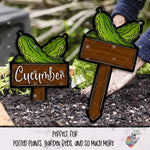 Load image into Gallery viewer, Cucumber Garden Stake Design Bundle