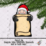 Load image into Gallery viewer, Red Santa Scroll Design