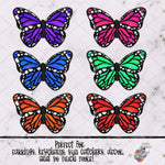 Load image into Gallery viewer, Dark Rainbow Butterfly Design Bundle