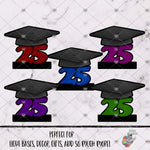 Load image into Gallery viewer, Dark Graduation Cap 25 Light Base Design Bundle