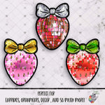 Load image into Gallery viewer, Disco Strawberry With Bow Design