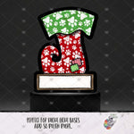 Load image into Gallery viewer, Dog Paw Elf Stocking Light Base Design