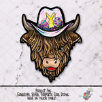 Load image into Gallery viewer, Easter Basket Cowboy Highland Cow Design