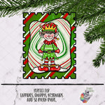 Load image into Gallery viewer, Elf Stamp Sublimation Design