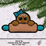 Load image into Gallery viewer, Fancy Gingerbread Girl with Rolling Pin Design