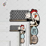Load image into Gallery viewer, Farm Fresh Butt Nuggets Chicken Corner Sitter Design