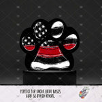 Load image into Gallery viewer, Firefighter Paw Print Light Base Design