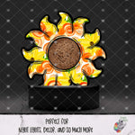 Load image into Gallery viewer, Floral Sun Light Base Design