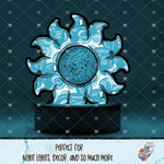 Load image into Gallery viewer, Floral Sun Light Base Design