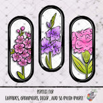 Load image into Gallery viewer, Flower Stems Oval Bar Design Bundle