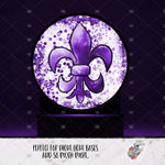Load image into Gallery viewer, Fleur De Lis Round Light Base Design