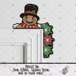 Load image into Gallery viewer, Gingerbread Snowflake Corner Sitter Design