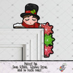 Load image into Gallery viewer, Girl Snowflake Corner Sitter Design