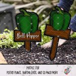 Load image into Gallery viewer, Bell Pepper Garden Stake Design Bundle