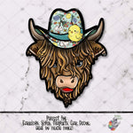 Load image into Gallery viewer, Spring Chick Cowboy Highland Cow Design