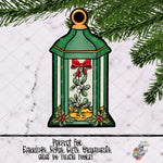 Load image into Gallery viewer, Green Mistletoe Lantern Design