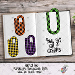 Load image into Gallery viewer, Plaid Halloween Paperclip Design Bundle