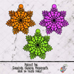 Load image into Gallery viewer, Spiderweb Snowflake Sublimation Design