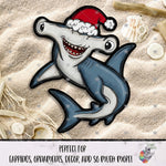 Load image into Gallery viewer, Hammerhead Shark Santa Hat Design