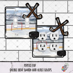 Load image into Gallery viewer, Outdoor Hockey Arena Double Light Switch and Outlet Cover Design