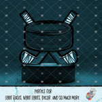 Load image into Gallery viewer, Hockey Puck and Sticks Light Base Design