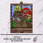 Load image into Gallery viewer, Horse Window Frame Sublimation Design