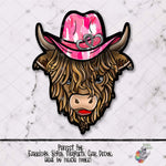 Load image into Gallery viewer, Valentine's Day Cowboy Highland Cow Design