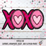 Load image into Gallery viewer, Hot Pink Heart XOXO Design