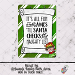 Load image into Gallery viewer, Elf Naughty List Clipboard Design