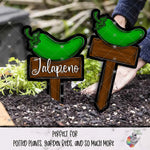 Load image into Gallery viewer, Chili Pepper Garden Stake Design Bundle